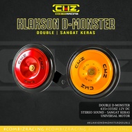 D-MONSTER Double Sound Horn – 5 Stars, 12V DC, 435+335 Hz, 110dB | Universal Motorcycles & Cars