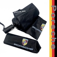 Car Foldable Automatic Umbrellas For Porsche Panamera Macan Cayenne 718 911 Taycan Carrera GT Boxste