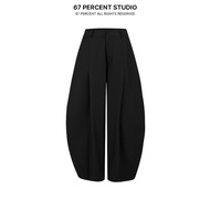 Balloon Form TROUSERS 67PERCENT / 67% Unisex Black - BLANK TAILORED TROUSERS
