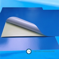 Fish tank decoration: Glossy blue tank Decal (1m wide, 60 wide)