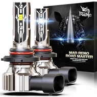 RENO 9005 9006 Bulb Combination, 9005 9006 Fog Bulb 6500K White 9006 9005 Fanless Direct Plug Play L