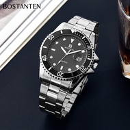 [COD] Bostanten Watch for Men Original Waterproof Stainless Steel Men Watch Automatic Calendar Relo 