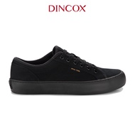 Giày Sneaker Vải Canvas Nam Nữ E18 Black Dincox Sang Trọng
