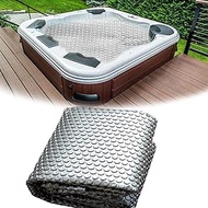 7FT Square Floating Hot Tub Solar Cover 16-mil Hot Tub Thermal Insulation Blanket Bubble Spa Cover .