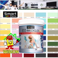 1 LITER  Smart Paints Odour Less  ECO-MEDIGLO / ECO MEDI GLO INTERIOR PAINT /   Cat Rumah Dalam 1L