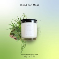 เทียนหอม กลิ่น WOOD &amp; MOSS 300g/10.14 oz Double wick candle Soy wax (45-55 hrs)