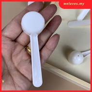 [weloves] 50/100pc 5g White Plastic Measuring Spoon Gram Scoop Food Baking Medicine Powder