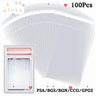 WINTE 100 Sheets PSA BGS Card Brick Film, Transparent Waterproof PSA BGS Slab Sleeve,  Strong Durabl