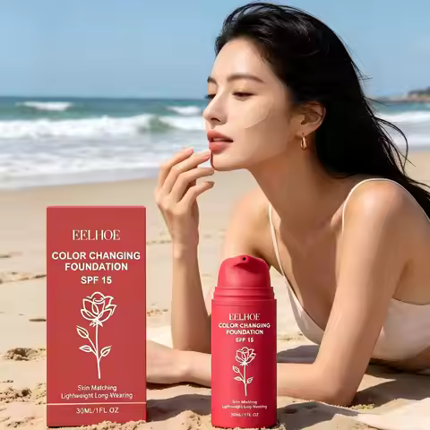 EELHOE Color Changing Foundation Mature Skin Brightening Spf 15 Hydrating High Coverage Base Makeup 