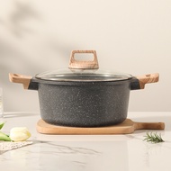 Ecowin Cookware Black Series Nonstick Soup Pot (20/24/28) Dapur Gas Pemasak Aruhan Bawah MagnetBebas