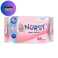 Nursy Baby Wipes Powder Scent 66 Sheets - Baby Wipes