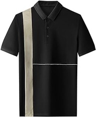 WZHZJ Polo Shirt Men's Short-sleeved Trend Youth Casual Business Lapel Ice Silk Half-sleeved T-shirt (Color : A, Size : XL code)