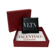 DOMPET PRIA Valentino Garavani VLTN Calfskin Wallet Leather Black