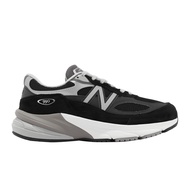 New Balance 990 V6 NB Black Silver American Retro Shoes Men's Suede [YUBO] M990BK6 4E Ultra Wide Las