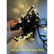 8m hexagonal led flash to decorate homes, parties, birthdays, Christmas...