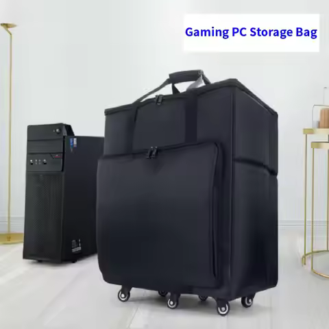 Desktop Gaming PC Computer Carrying Bag Travel Case Storage Bag for Computer Main Processor Monitor 