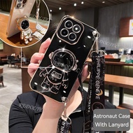 Case Honor X6C 2025 New Fashion Cute 6D Electroplated Phone Casing Honor X6 C With Astronaut Stand H