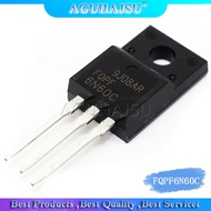 10pcs/lot FQPF6N60C 6N60 TO 220F MOS FET Tube original authentic