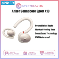 Anker Soundcore หูฟังบลูทูธ5.2สำหรับเล่นกีฬา X10หูฟังแบบคล้องหูหมุนได้เบสลึก IPX7หูฟังสำหรับเล่นกีฬา