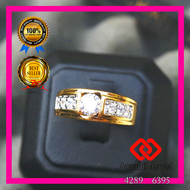 แหวนประดับเพชร แหวนผู้ชาย CZ Ring **AJR428926AGW-KW** แหวนทอง แหวนเพชร แหวนชาย **จัดส่ง ฟรี!! + ชำระ