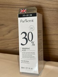 PUR%CENT 30%杏仁酸 積雪草 刷酸 精華30ml dr wu