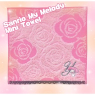 Sanrio My Melody Mini Towel Sanrio My Melody Initials Rose My Melody My Melody approx. 25 x 25 cm JAPAN