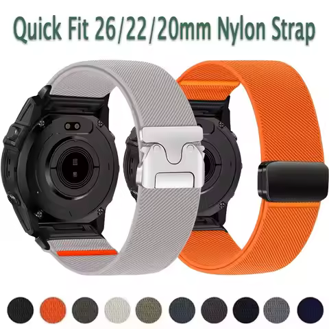 20/22/26mm Quick-release Nylon Strap for Garmin Fenix 8/Tactix 8/Quatix 8 Sports Wristband Garmin In