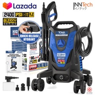 TOMA JAPAN เครื่องฉีดน้ำแรงดันสูง 180 บาร์ 2400 วัตต์ High Pressure Washer เครื่องฉีดน้ำ 4 ล้อเลื่อน