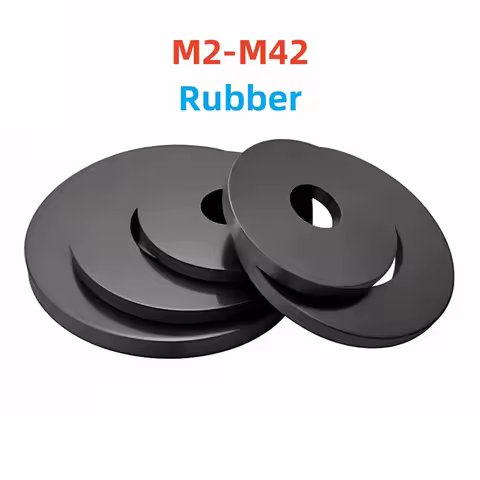 Black Soft Rubber Flat Washer M2 M2.5 M3 M4 M5 M6 M7 M8 M10 M12-M42 Insulation Sealing Ring Rubber F