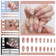 24 Pcs set False Nails New False Nails/ False Nails 24pcs Fake Nails Fashion Acrylic Short Design