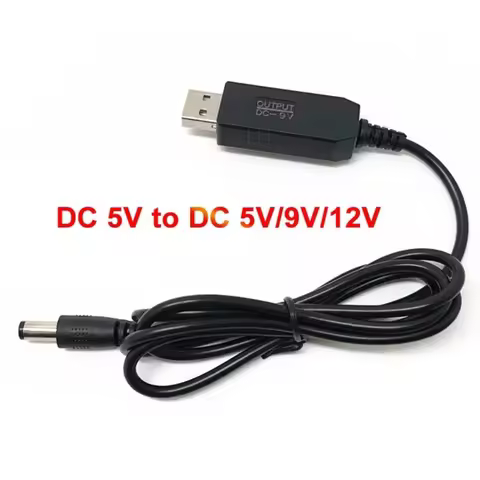 5.5*2.1mm WiFi To Power Cable Connector Power Supply Cable DC 5V To 5V/9V/12V Step Up Module USB Cab