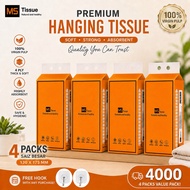 (Ready Stock)Deluxe Comfort 4000 Tissue One Carton Tissue 4-Ply  sheets 175*130mm Air-cushion Hangin