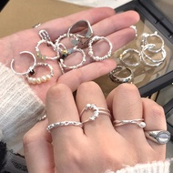 Fashion Korean Jewelry 50 Designs Cincin Silver 925 Original Cincin Perak Perempuan Women Diamond Ring Adjustable Rings