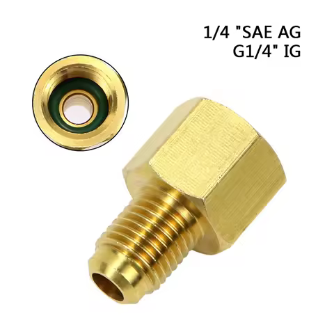 1/4'' SAE AG To G1/4'' IG Nitrogen Regulator Adapter Fittings/Air Conditioning Threaded Fitting For 
