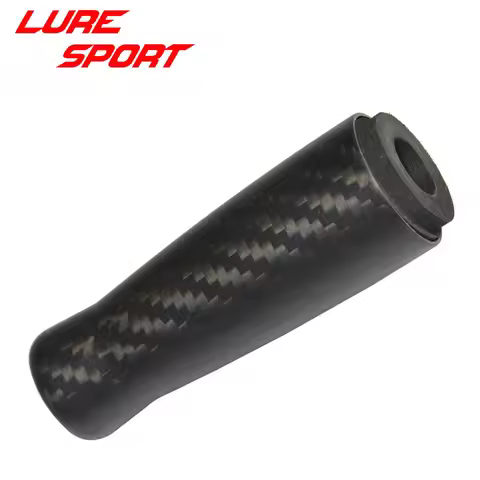 LureSport 2pcs woven 3K Carbon Grip Taper shape 76mm 53mm handle EVA in butt side Rod Building compo