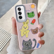 Casing hp for OPPO Reno 12 5G Reno 12F 5G F27 5G Case Cute graffiti animal pattern casing HP casing 