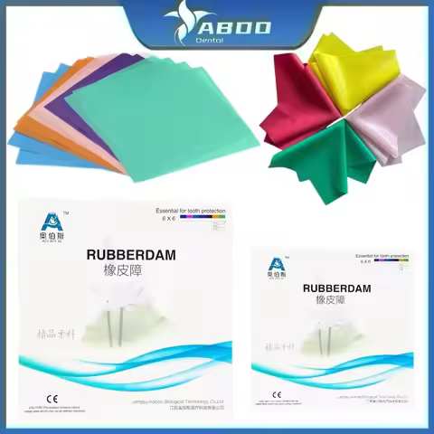 1pcs High Quality Dental Non Sterile Dam Natural Rubber Latex Dam Nnti-allergy 52pcs 5“x5” / 36pcs 6