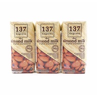 137 Degrees Unsweetened Pure Almond Milk 180ML (Lot of 3 Boxes)