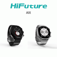 HiFuture - FutureFit AIX 智慧手錶，搭配 AMOLED 顯示器（黑色）((內有銀色)