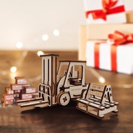 【DIY手作】木質工程車 推高機 可著色 兒童 親子 模型