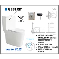 VASILE V623 TORNADO FLUSH TOILET BOWL WITH GEBERIT SYSTEM
