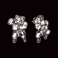 Reflective House FKW Boxing Beast Big Horn Sheep Sticker Motorcycle Car 3M Waterproof Body Decoratio
