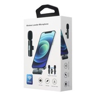 手機無線收音咪 (支援一拖二使用) K9 Wireless Microphone 無線麥克風 手機收音咪 夾領式 拍攝視頻 錄音 真無線 遠距離高清收音 智能降噪