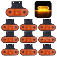 1/2/4/6/8/10x 12V 24V 20LED Yellow Car Truck Side Marker Light Rear Clearance Lamps Tail Lights For 