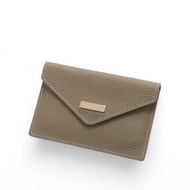 ANNA DOLLY 優雅信封式真皮多卡短夾 卡其色