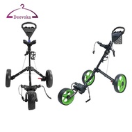 [deevoka] Foldable Lightweight Golf Cart Lightweight Accessories Golf Bag Pull Cart Push Pull Golf C
