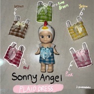 Sonny angel dress plaid dress, sonny angel outfit, sonny angel clothes, sonny angel picnic clothes, 