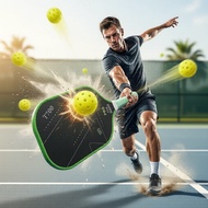 Pro Tournament Carbon Fiber Pickleball Paddle for Superior Spin & Control Pendayung Fiberglass Serat