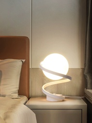 SXH New Desk Lamp Floating Moon Lamp LED Rechargeable Touch Table Lamp Bedroom Bedside Night Light