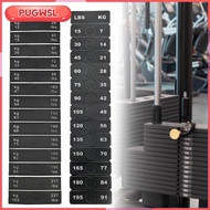 [pugwsl] Gym Equipment Bodybuilding Weight Stack Labels Durable PC Resistance Band Gym Tags for Fitn